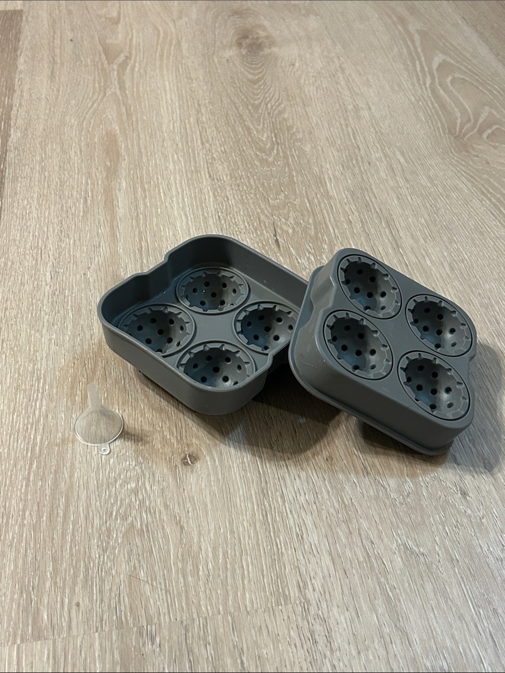 Amazon Misshapen Virus Spiked Ball Silicone Ice Tray w/ Mini Funnel